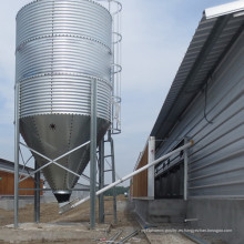 Silo galvanizado con equipos de alimentación automática